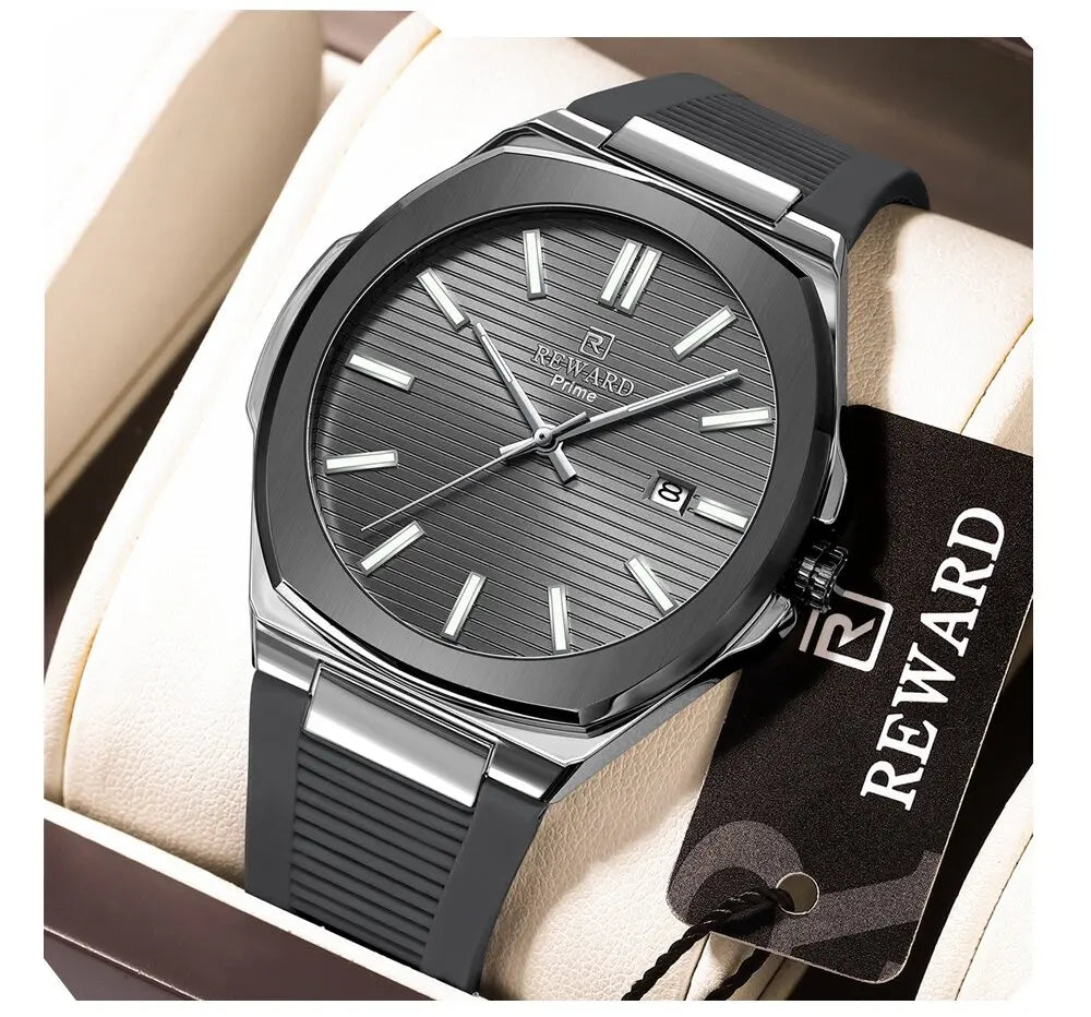 Reward 632829MCasual Sports Quartz Watch Silicone Strap Waterproof Calendar Luminous Watches for Men Montres Hommes Reloj Hombre