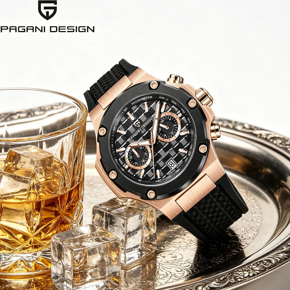 New PAGANI DESIGN Top Brand Men Watch Japan VK64 Quartz Watches Multi functional Chronograph Classic Luxury Wristwatch Men Gift