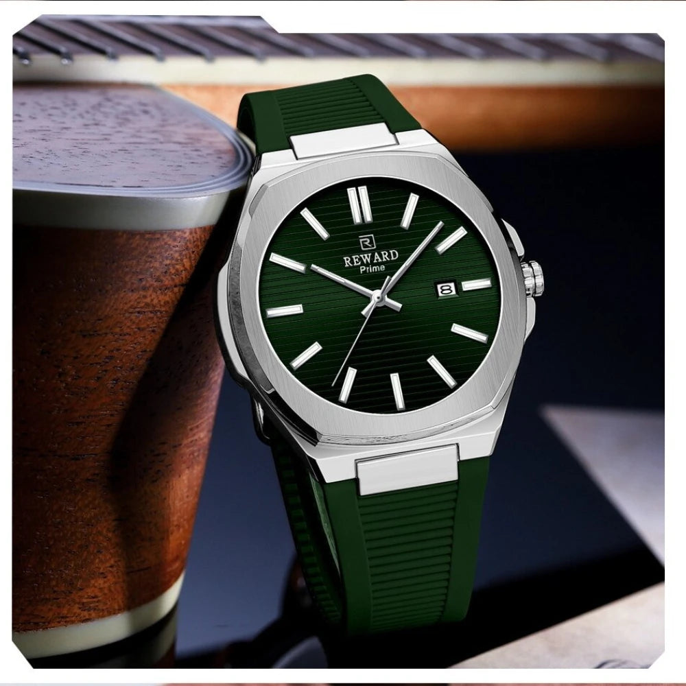 Reward 632829MCasual Sports Quartz Watch Silicone Strap Waterproof Calendar Luminous Watches for Men Montres Hommes Reloj Hombre