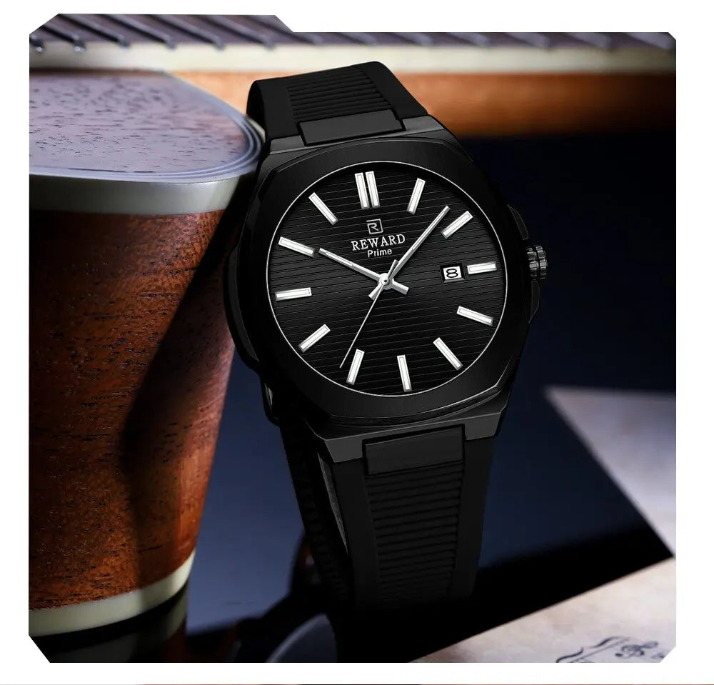 Reward 632829MCasual Sports Quartz Watch Silicone Strap Waterproof Calendar Luminous Watches for Men Montres Hommes Reloj Hombre