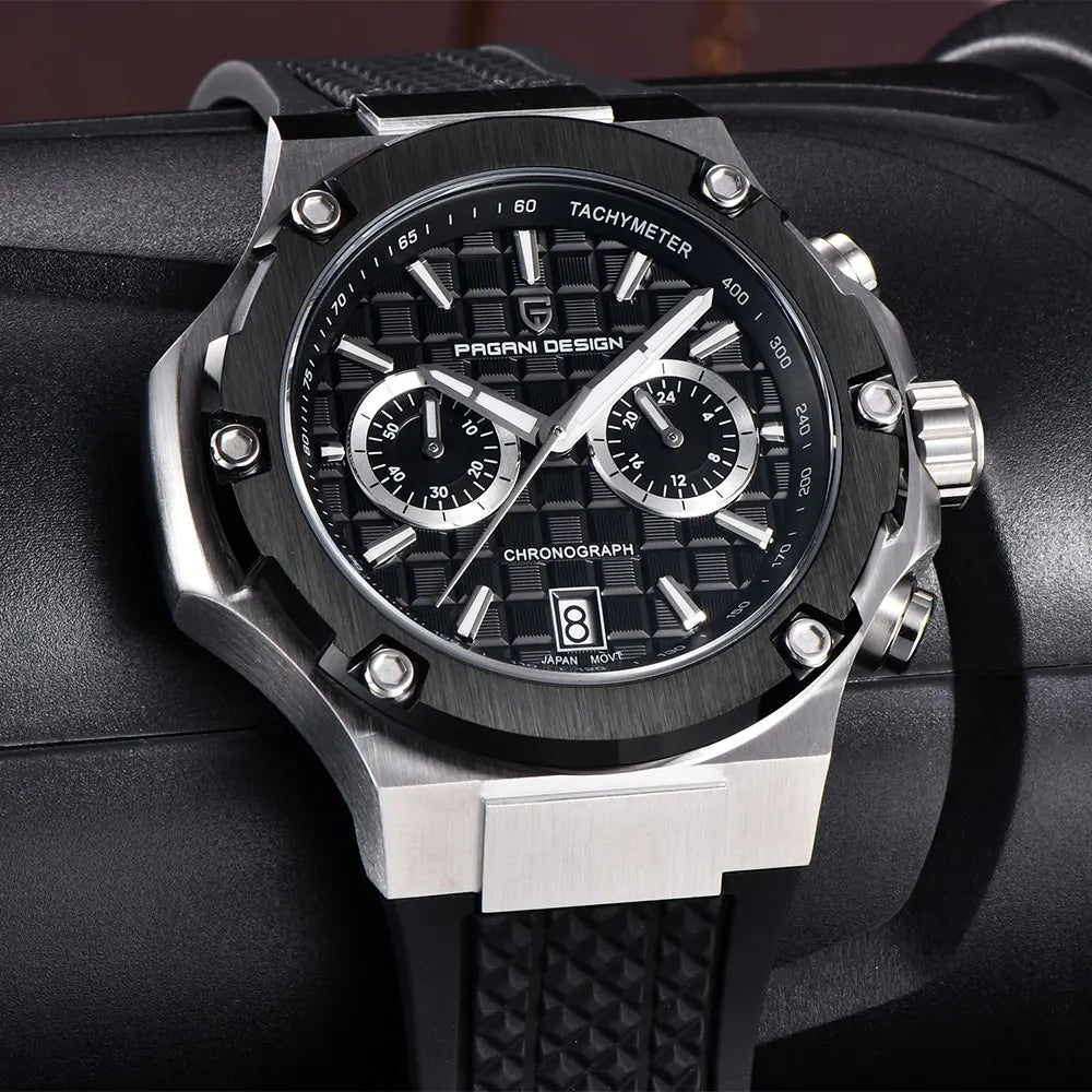 New PAGANI DESIGN Top Brand Men Watch Japan VK64 Quartz Watches Multi functional Chronograph Classic Luxury Wristwatch Men Gift