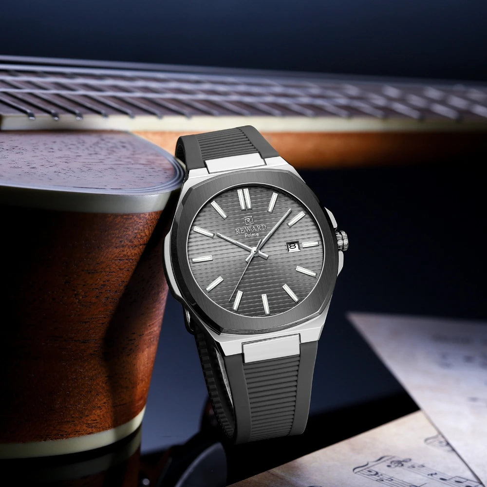 Reward 632829MCasual Sports Quartz Watch Silicone Strap Waterproof Calendar Luminous Watches for Men Montres Hommes Reloj Hombre