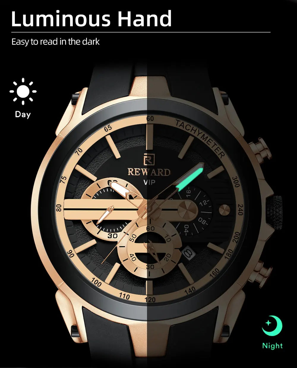 REWARD Watch for Men  Waterproof  Chronograph