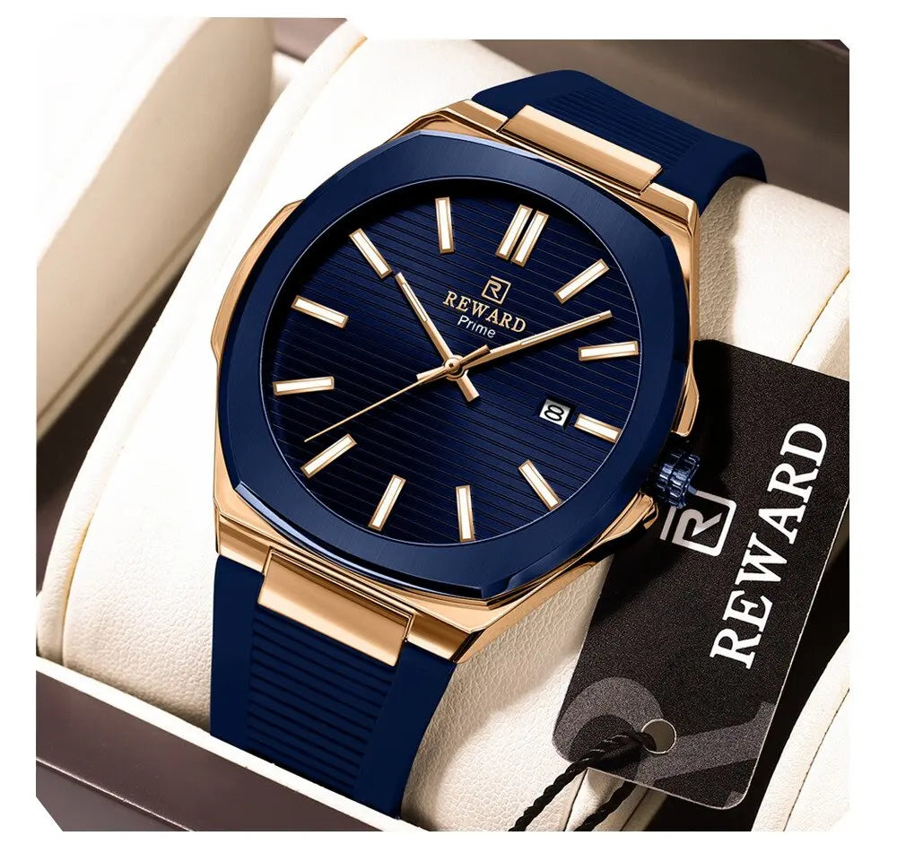 Reward 632829MCasual Sports Quartz Watch Silicone Strap Waterproof Calendar Luminous Watches for Men Montres Hommes Reloj Hombre