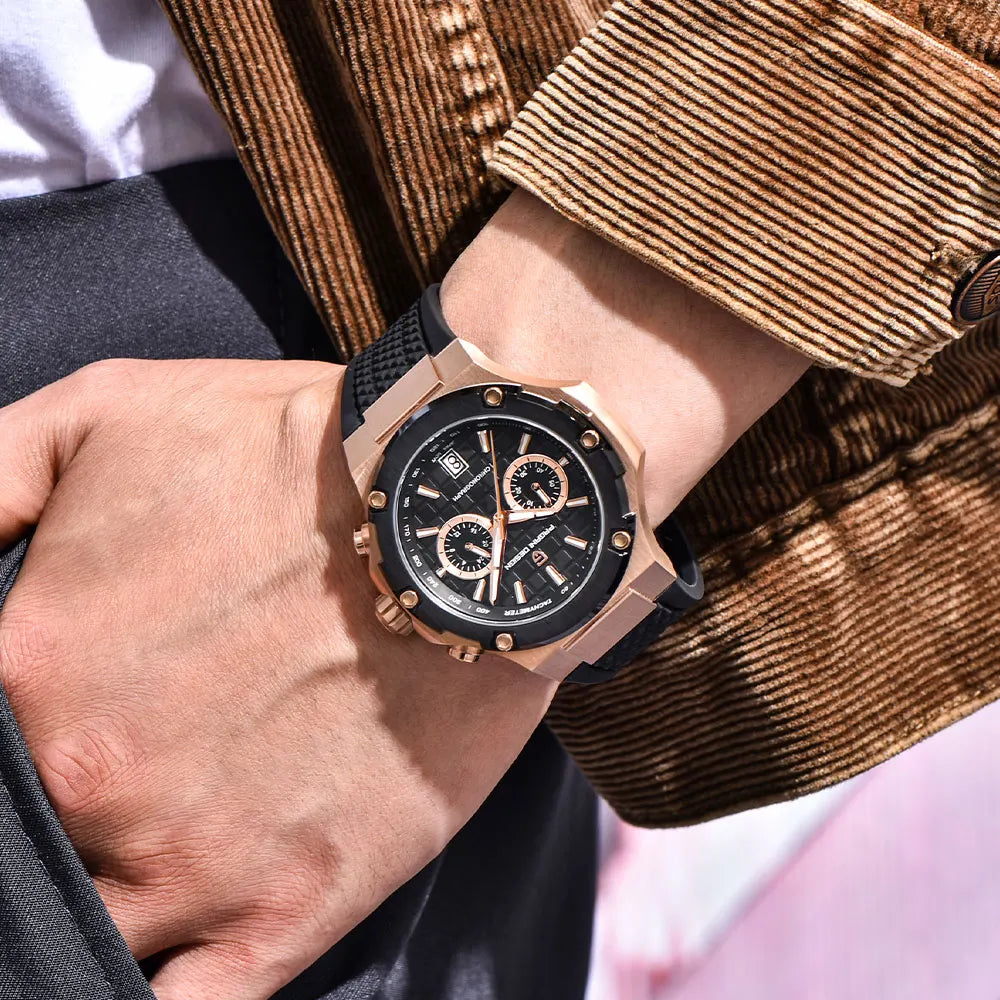 New PAGANI DESIGN Top Brand Men Watch Japan VK64 Quartz Watches Multi functional Chronograph Classic Luxury Wristwatch Men Gift
